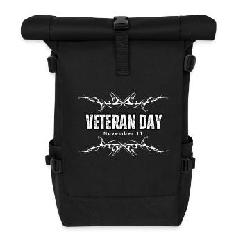 VETERANS DAY - Sac à dos roll top - noir - Devant