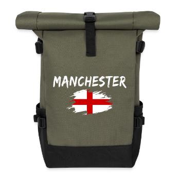 Manchester, Angleterre - Sac à dos roll top - olive/noir - Devant