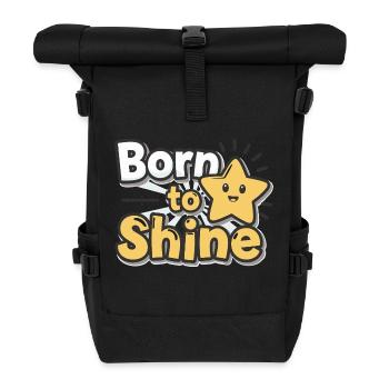 Né pour briller – Strahlender Stern - Sac à dos roll top - noir - Devant