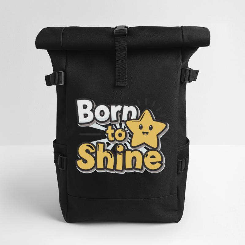 Born to Shine – Strahlender Stern Rolltop Rucksack
