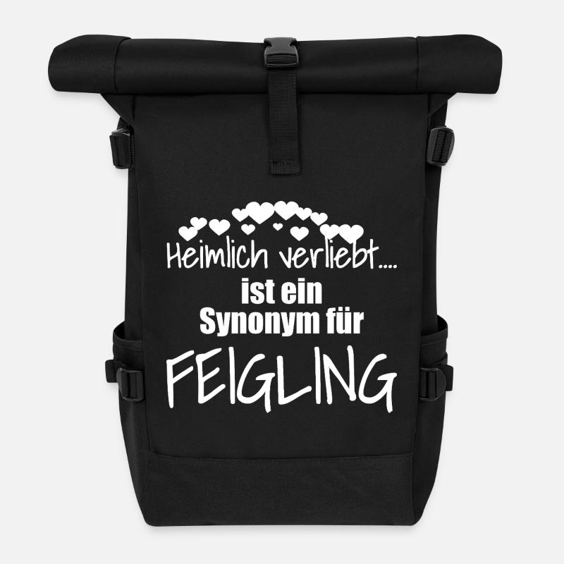 Witziger Spruch Partnersuche Statement Single - Rolltop Rucksack - Schwarz