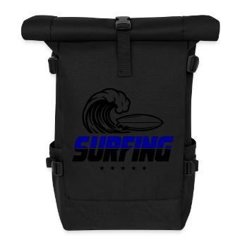 Planche de surf - Sac à dos roll top - noir - Devant