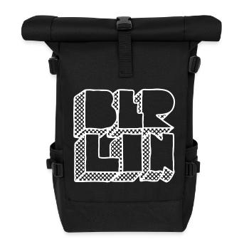 Ich bin ein Berliner – Hauptstadt & Kult - Rolltop Rucksack - Schwarz - Vorne