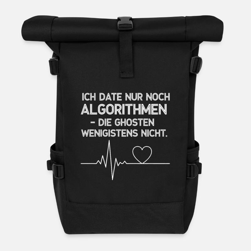 Algorithmus Dating Herzbeat - Rolltop Rucksack - Schwarz