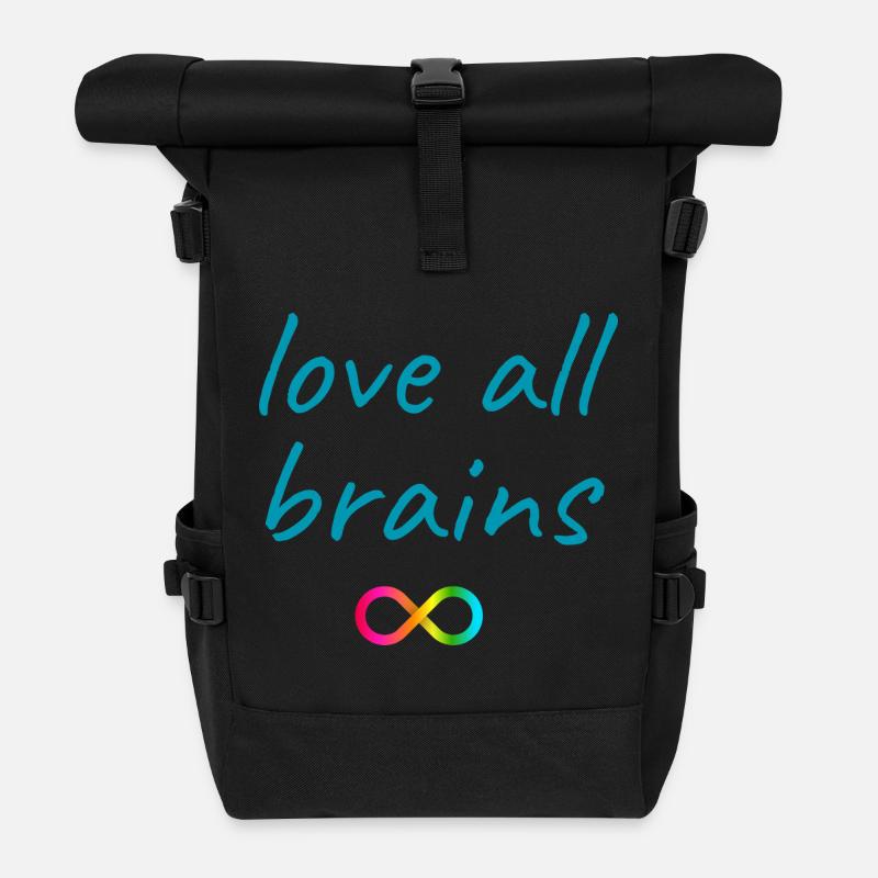 Amour Tous les cerveaux Infini - Sac à dos roll top - noir