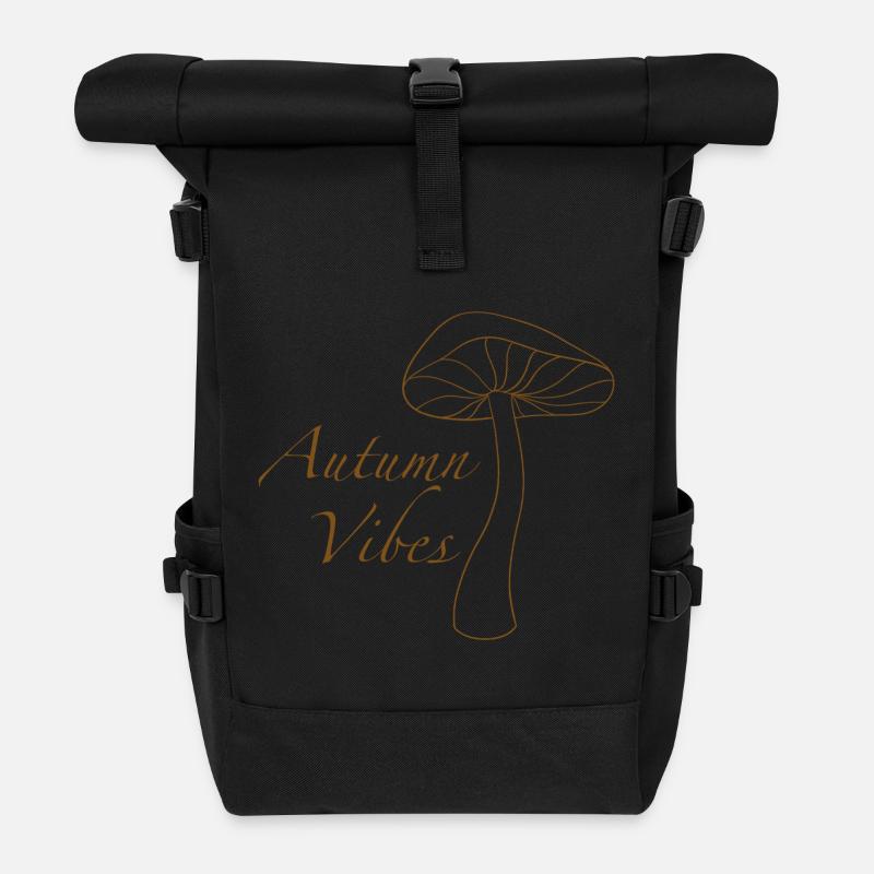 Herbstpilz Vibes - Rolltop Rucksack - Schwarz