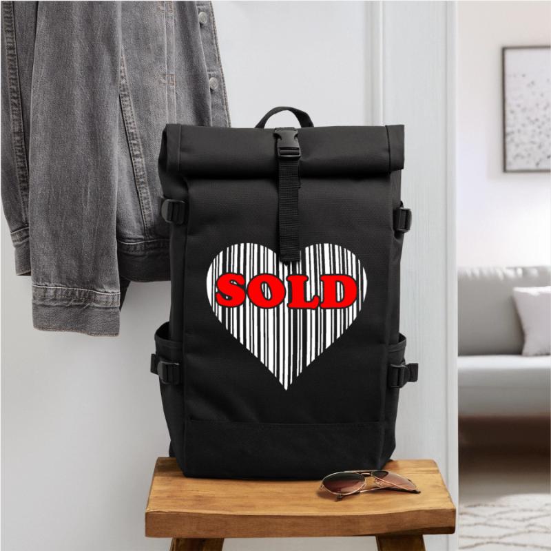 Coeur Barcode Love – Vendu Code Barcode Cadeau Sac à dos roll top