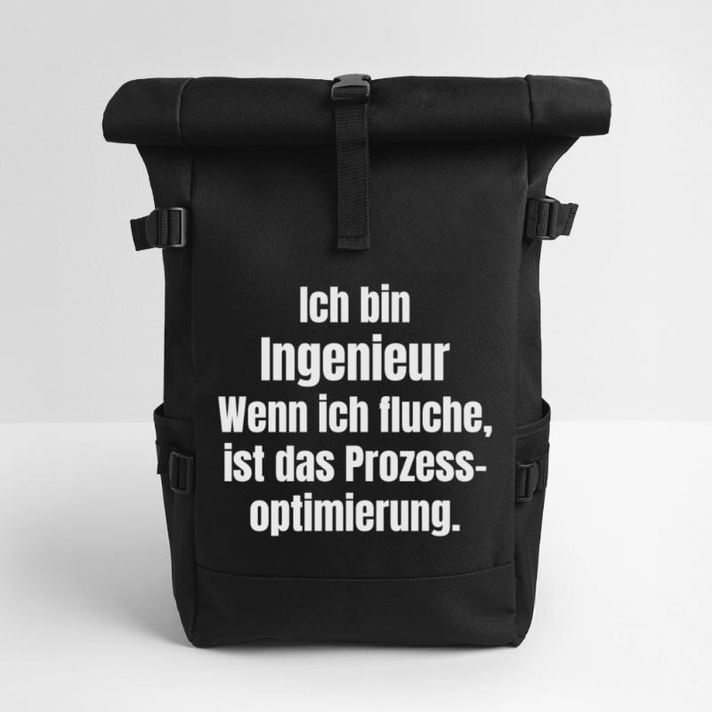 Engineer Saying Process Optimization Roll Top Backpack