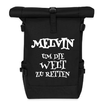 Retter Melvin - Rolltop Rucksack - Schwarz - Vorne