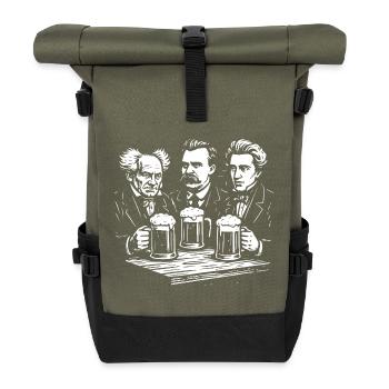 German philosophers pub  - Roll Top Backpack - olive/black - Front