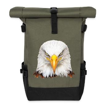 Pygargue à tête blanche - Sac à dos roll top - olive/noir - Devant