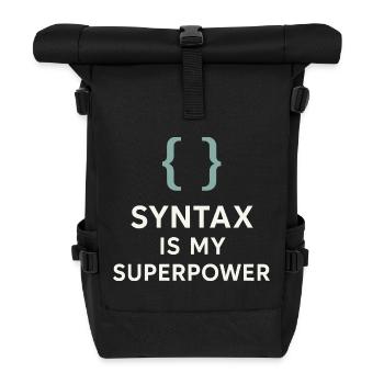 Grammatik Oxford Comma Language Rules - Rolltop Rucksack - Schwarz - Vorne