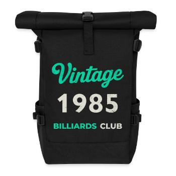 Vintage 1985 – Billiards Club Retro Birth Year - Roll Top Backpack - black - Front