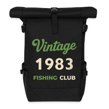 Vintage 1983 – Année de naissance rétro du club de pêche - Sac à dos roll top - noir - Devant