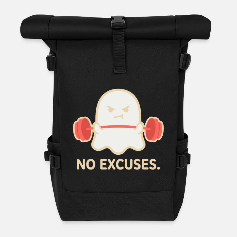 No Excuses Ghost Lift - Roll Top Backpack - black