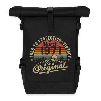 März 1971 - Rolltop Rucksack - Schwarz - Vorne