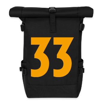 33 - Rolltop Rucksack - Schwarz - Vorne