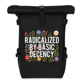 Radicalized Basic Decency Human Rights Kindness - Roll Top Backpack - black - Front