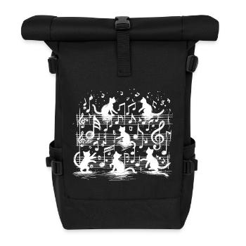Chœur de chats fantaisiste sur l’équipe musicale Amoureux des chats Fun - Sac à dos roll top - noir - Devant
