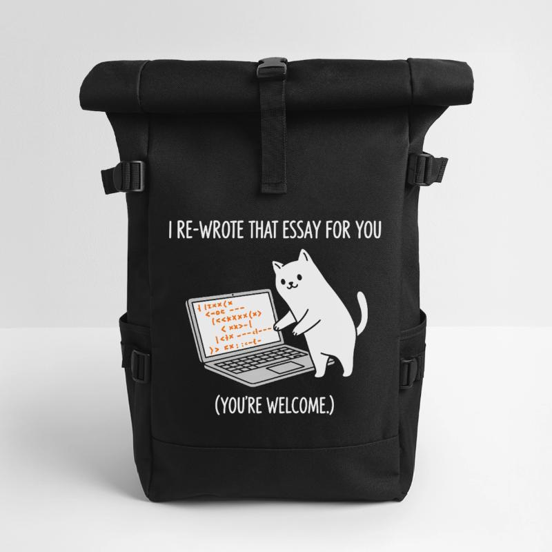 Code cat explique les tâches Sac à dos roll top