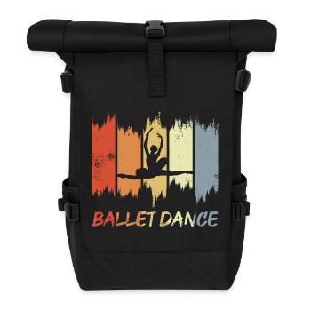 Vintage Ballet Dance - Roll Top Backpack - black - Front