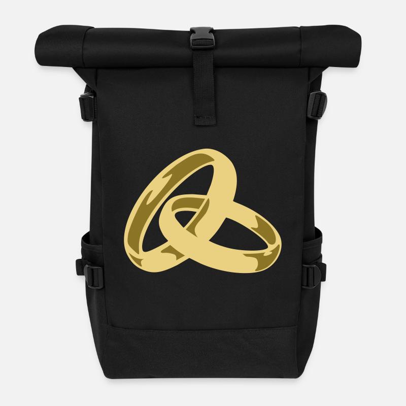 Wedding Rings - Rolltop Rucksack - Schwarz
