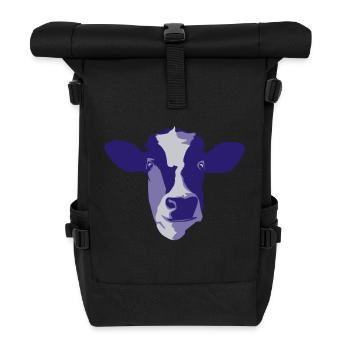 cow - Roll Top Backpack - black - Front