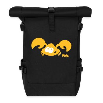 Crab (2c) - Roll Top Backpack - black - Front