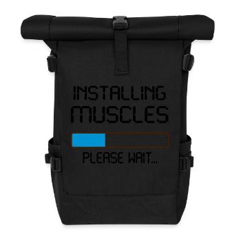 installing muscles - Roll Top Backpack - black - Front