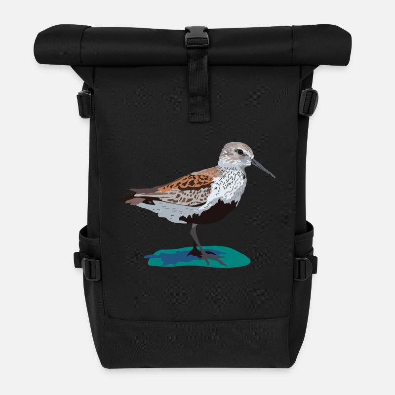 Alpenstrandläufer - Rolltop Rucksack - Schwarz