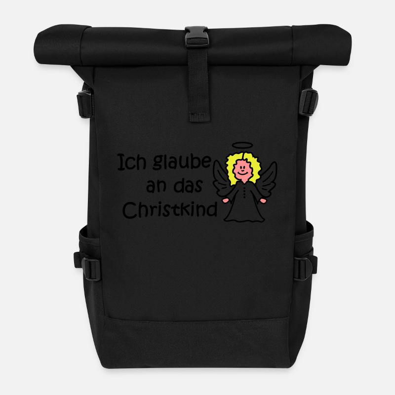 Ich glaube an das Christkind - Rolltop Rucksack - Schwarz