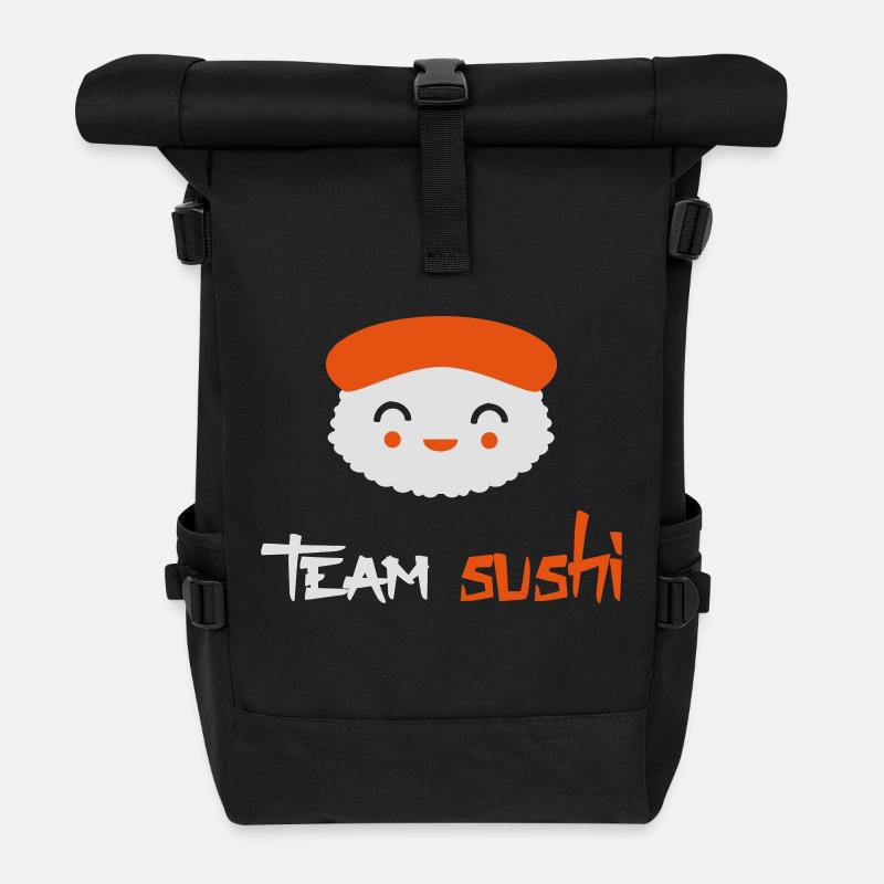 sushi - Sac à dos roll top - noir