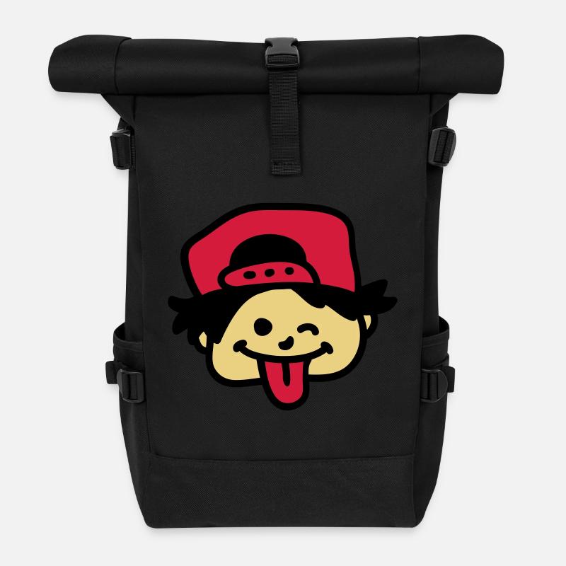 Naughty Boy 3 - Roll Top Backpack - black