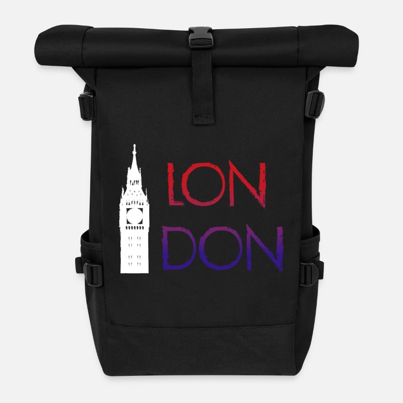 Londres - Sac à dos roll top - noir
