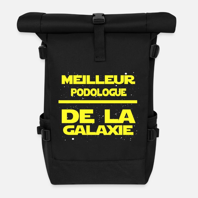 podologue - Sac à dos roll top - noir