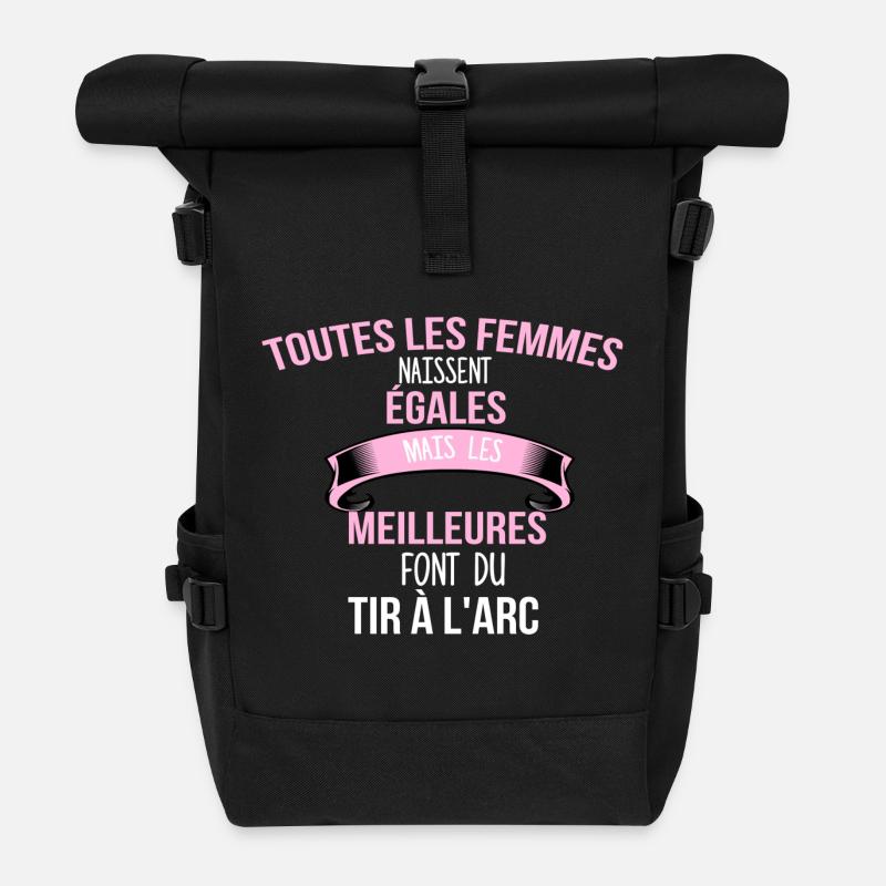 Tir a l arc cadeau humour - Sac à dos roll top - noir