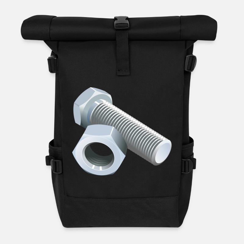 vis - Sac à dos roll top - noir
