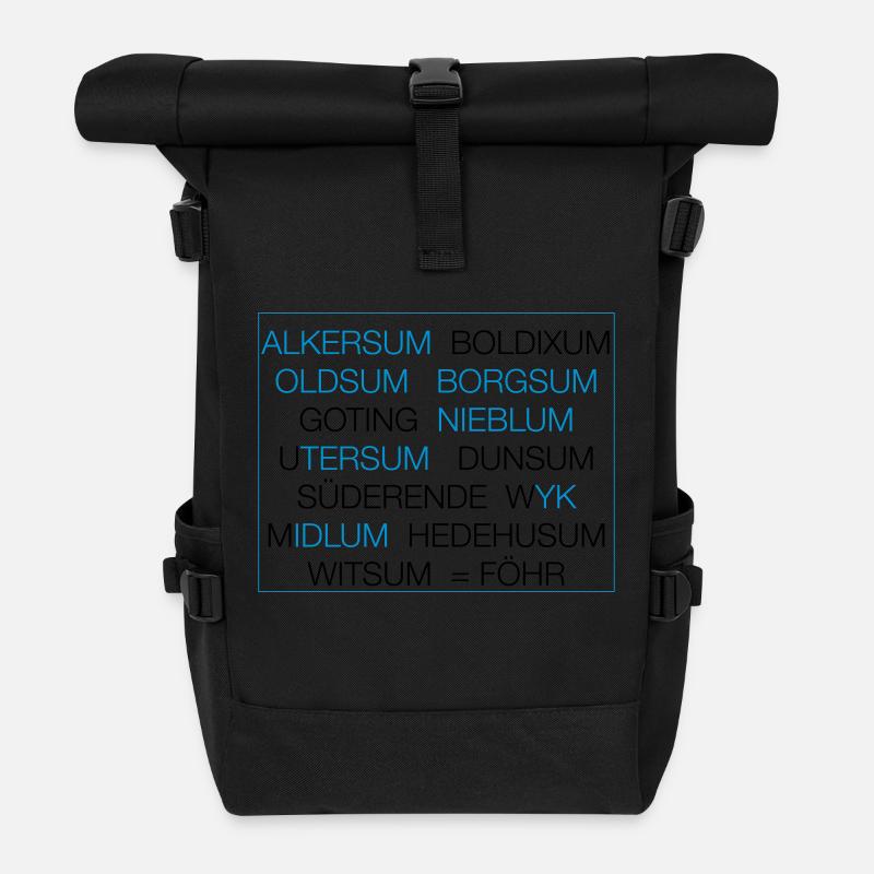 Föhr - Rolltop Rucksack - Schwarz
