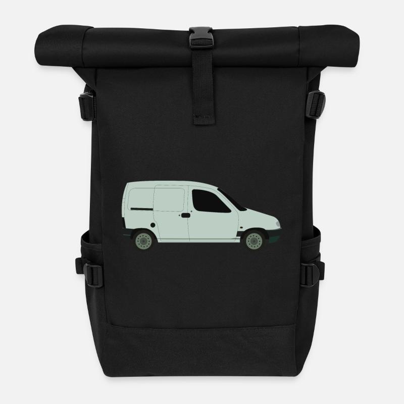 van - Sac à dos roll top - noir