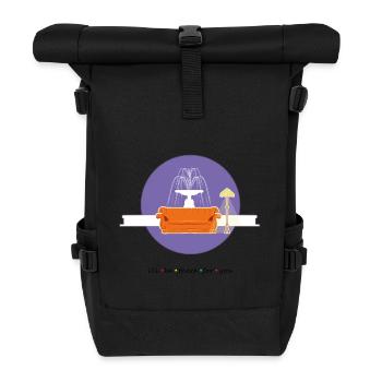 Freunde - Rolltop Rucksack - Schwarz - Vorne