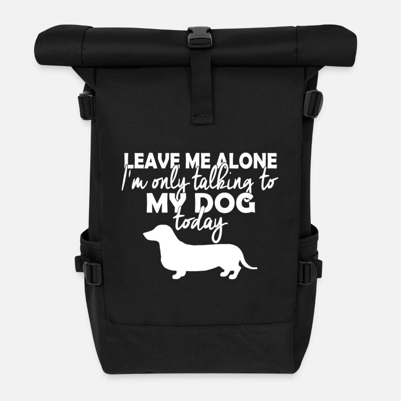 Dog Dog Pet Dachshund Dachshund Gift - Roll Top Backpack - black