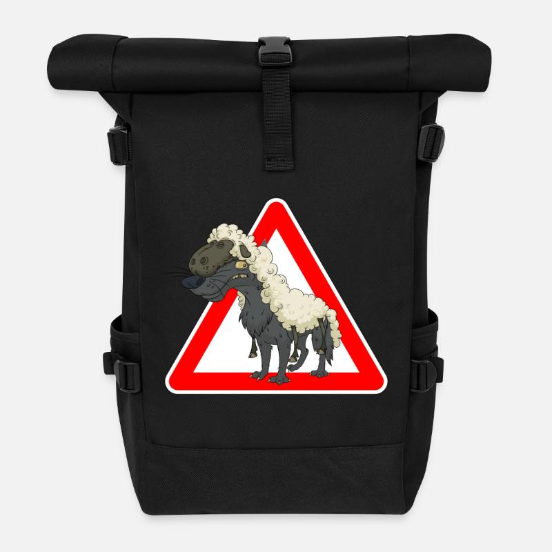 loup - Sac à dos roll top - noir