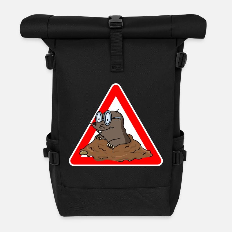Maulwurf - Rolltop Rucksack - Schwarz