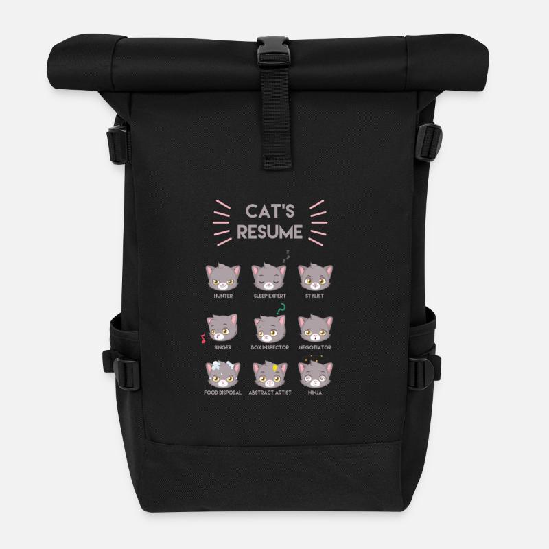Chats drôles - Sac à dos roll top - noir