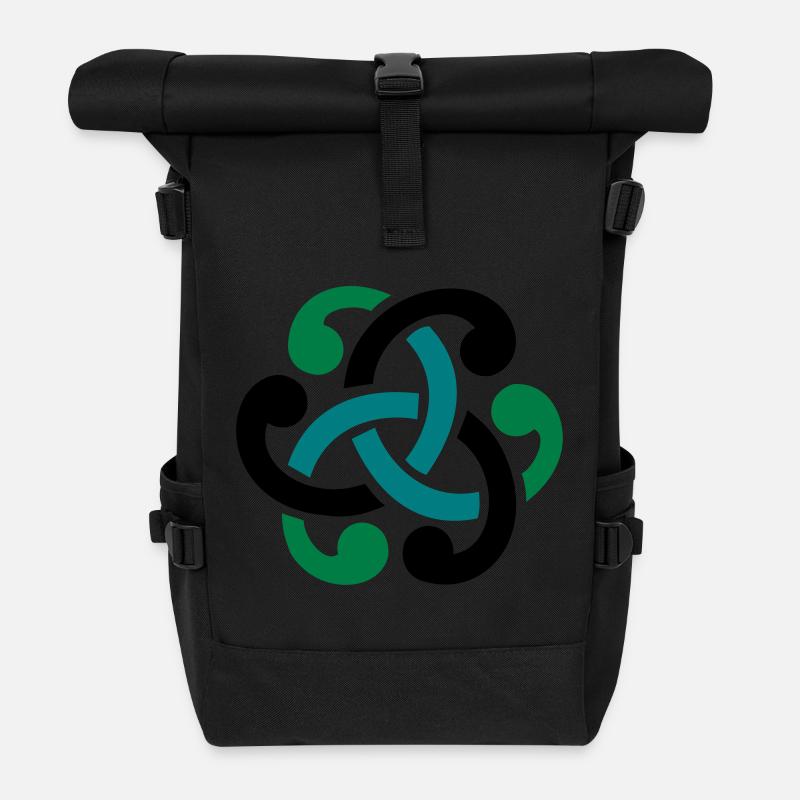 Vecteur de noeud celtique - Sac à dos roll top - noir