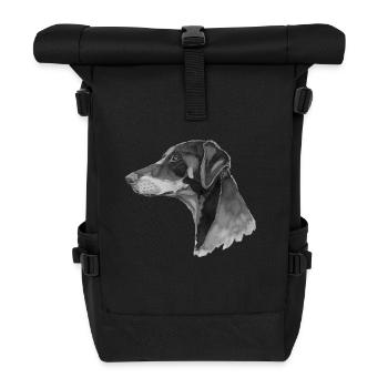 Pince Doberman - Sac à dos roll top - noir - Devant