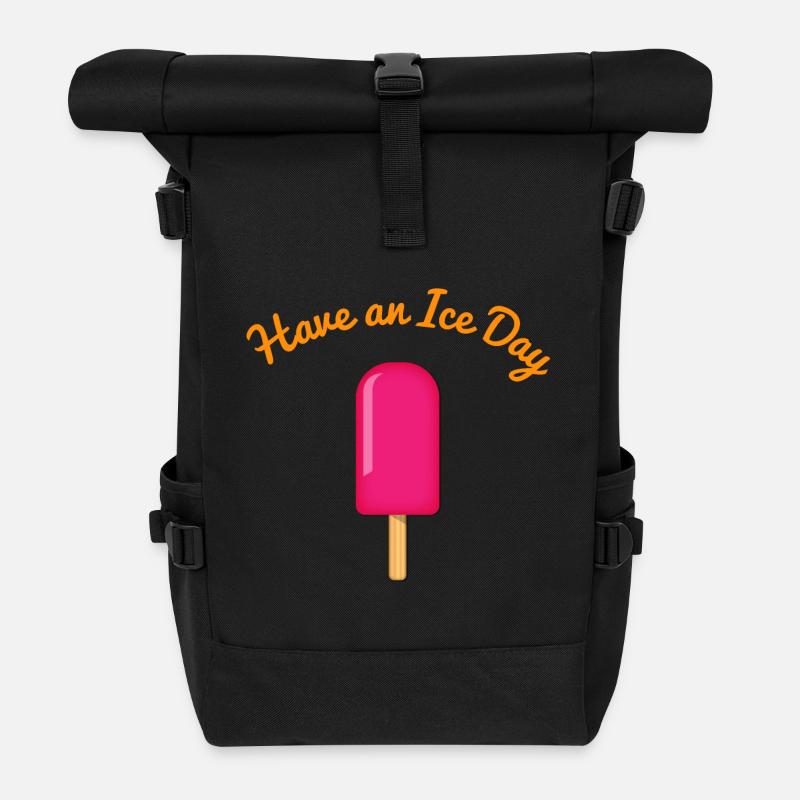 Ice Day - Rolltop Rucksack - Schwarz
