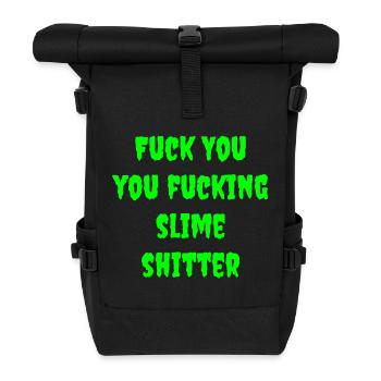 Slime shit No.2 - Roll Top Backpack - black - Front