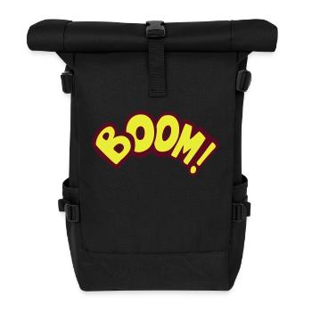 boom geek gamer fun quote gaming comics - Sac à dos roll top - noir - Devant