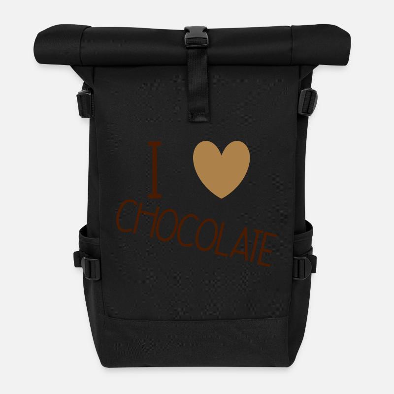 I Love Chocolate - Sac à dos roll top - noir